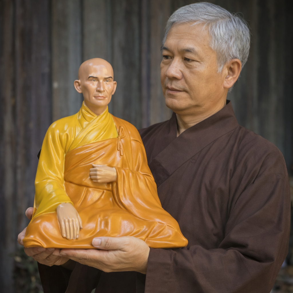 Venerable Thích Quảng Đức Buddhist Portrait Sculpture