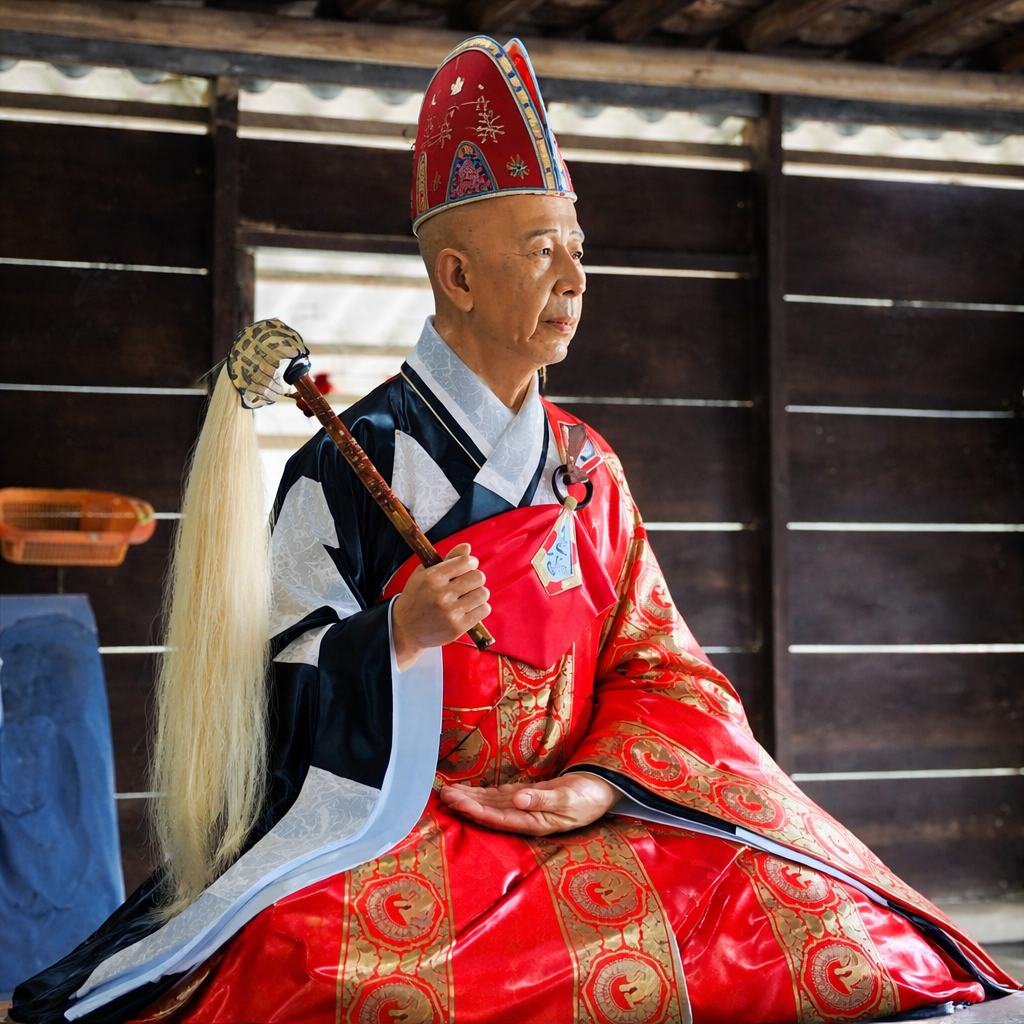 This realistic portrait statue of Venerable Thích Thiện Tín is meticulously