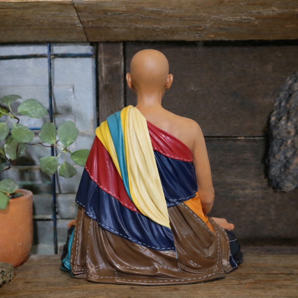 Realistic Portrait Sculpture of Venerable Thích Minh Tuệ (Seated Pose)