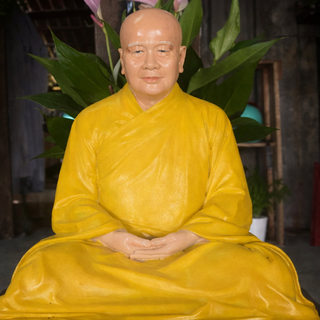 The realistic portrait statue of Venerable Thích Thanh Từ