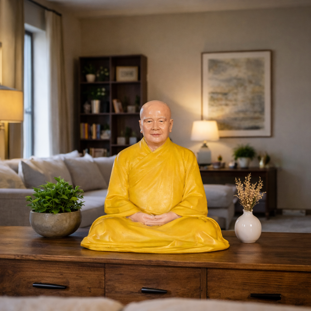 The realistic portrait statue of Venerable Thích Thanh Từ