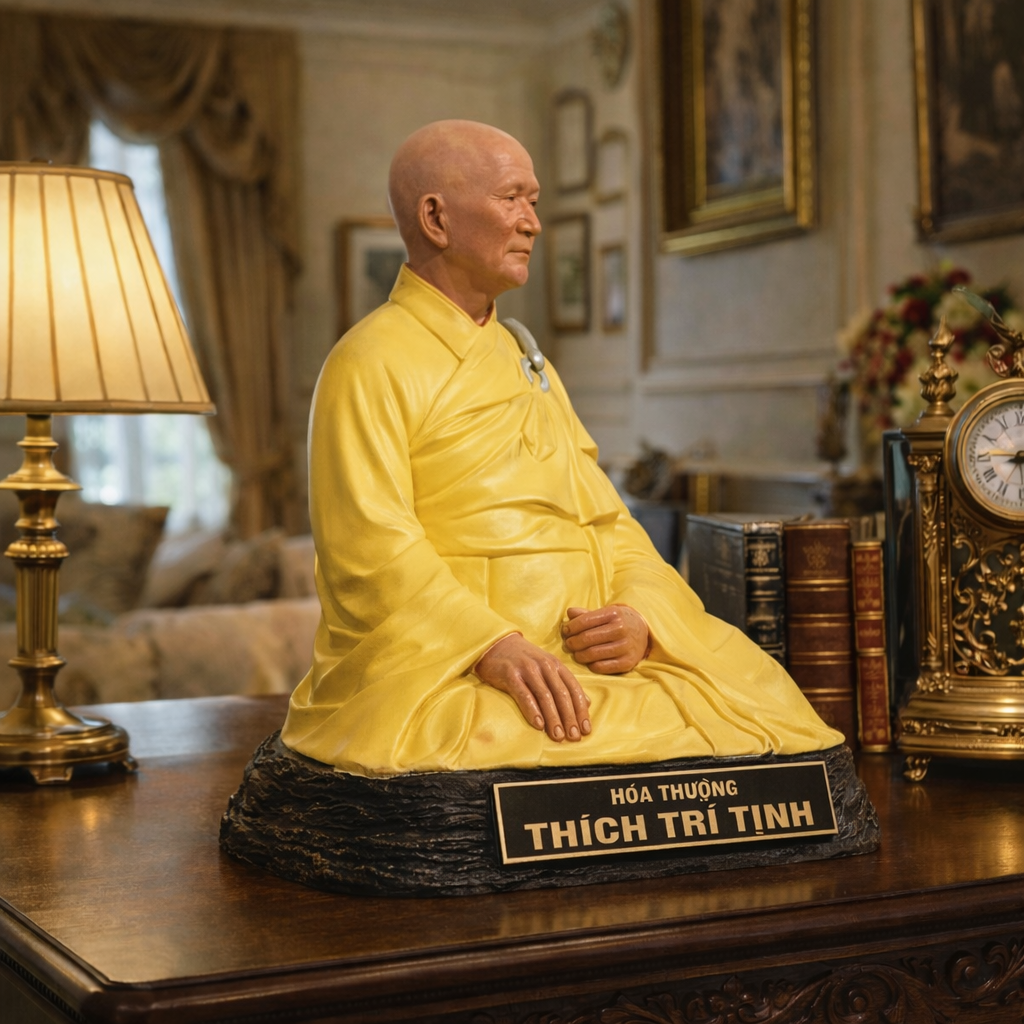Thích Trí TịnhPortrait Statue for Meditation & Spiritual Space