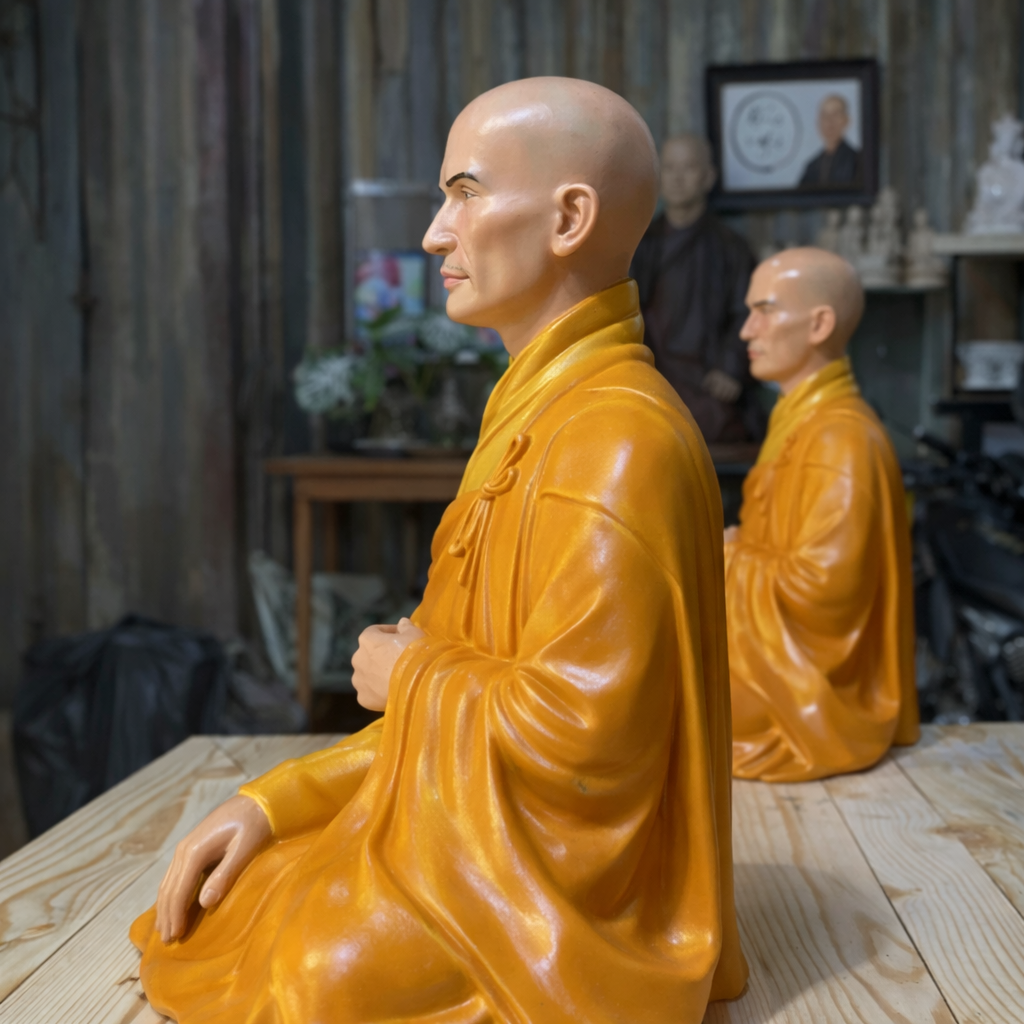 Venerable Thích Quảng Đức Buddhist Portrait Sculpture