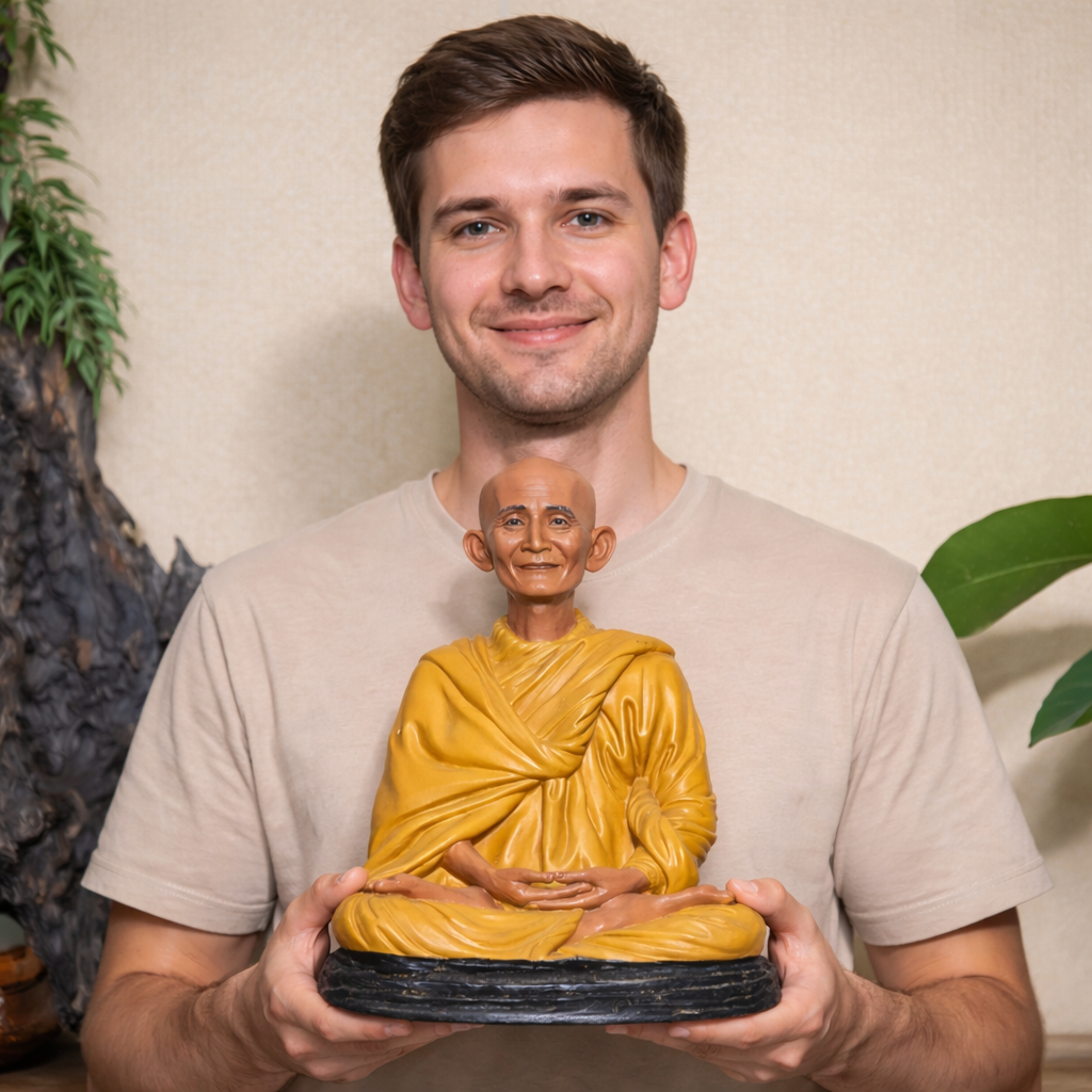 The realistic portrait sculpture of Venerable Thich Giac Khang