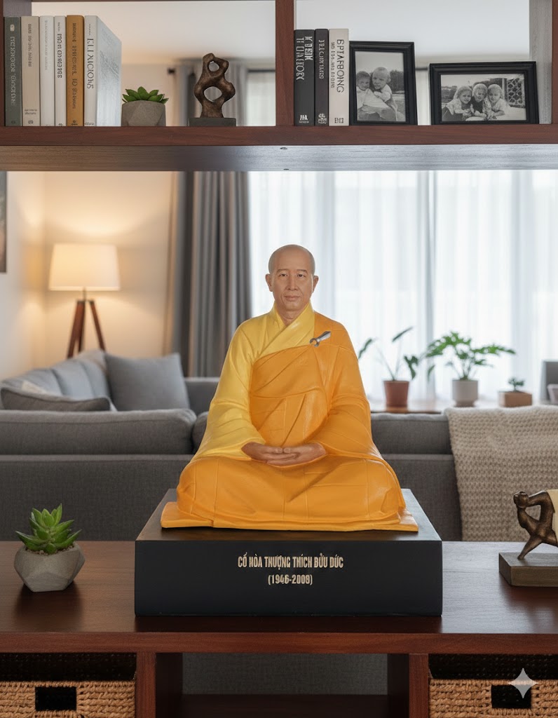 Reverend Thich Buu Duc Portrait Statue - Premium Spiritual Art