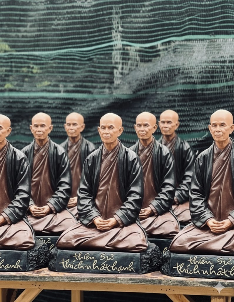 Zen Master Thích Nhất Hạnh Statue for Meditation & Home Decor
